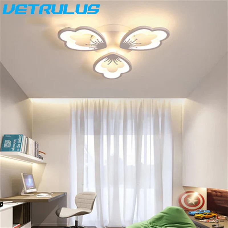 Afralia™ Lotus Design LED Acrylic Chandelier Ceiling Lamp for Modern Living, Dining, and Study Rooms