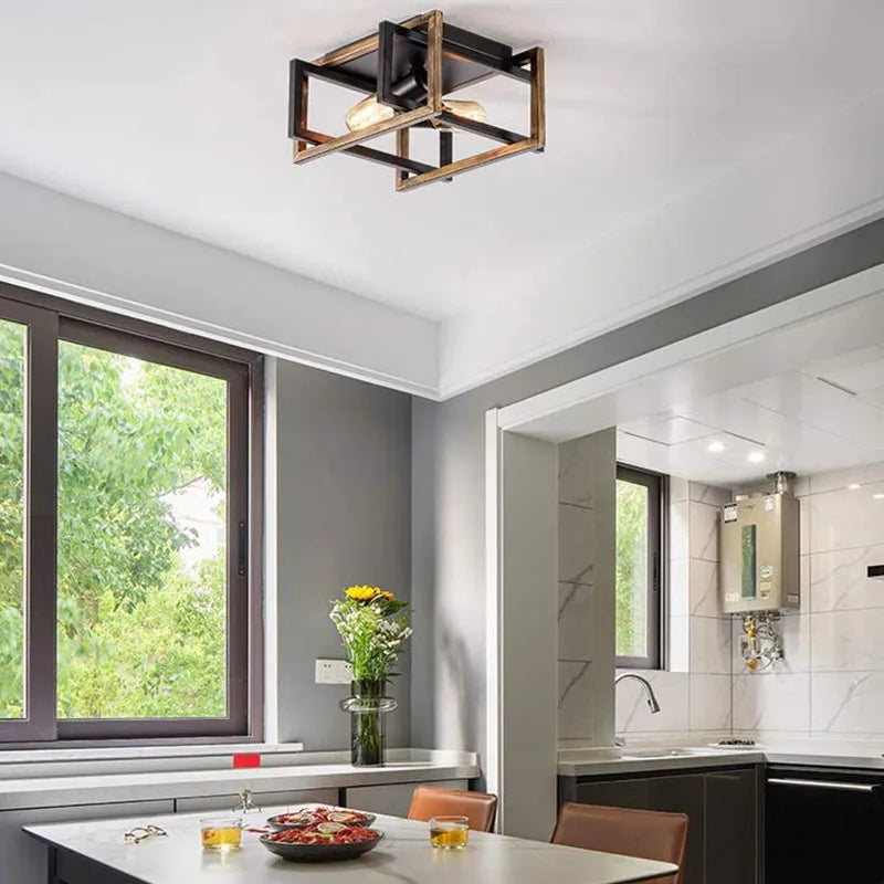 Afralia™ Black Modern LED Ceiling Chandelier for Living Room Bedroom Study Home