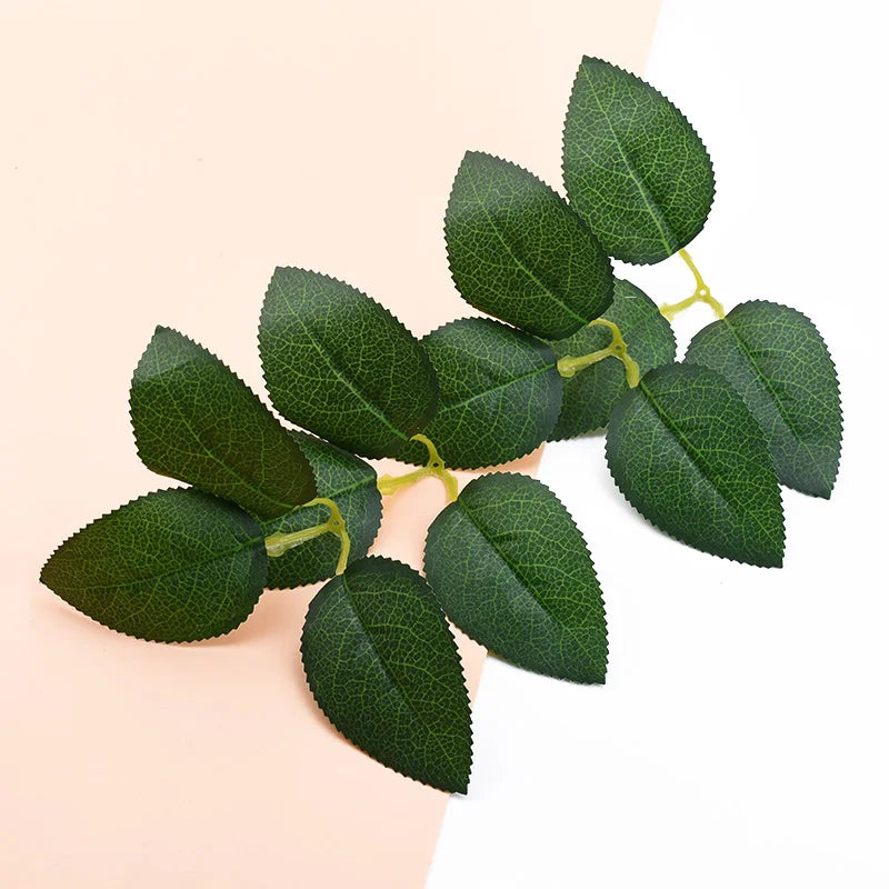 Afralia™ Artificial Rose Leaf Wedding Home Decor Silk Greenery Wreaths DIY Crafts