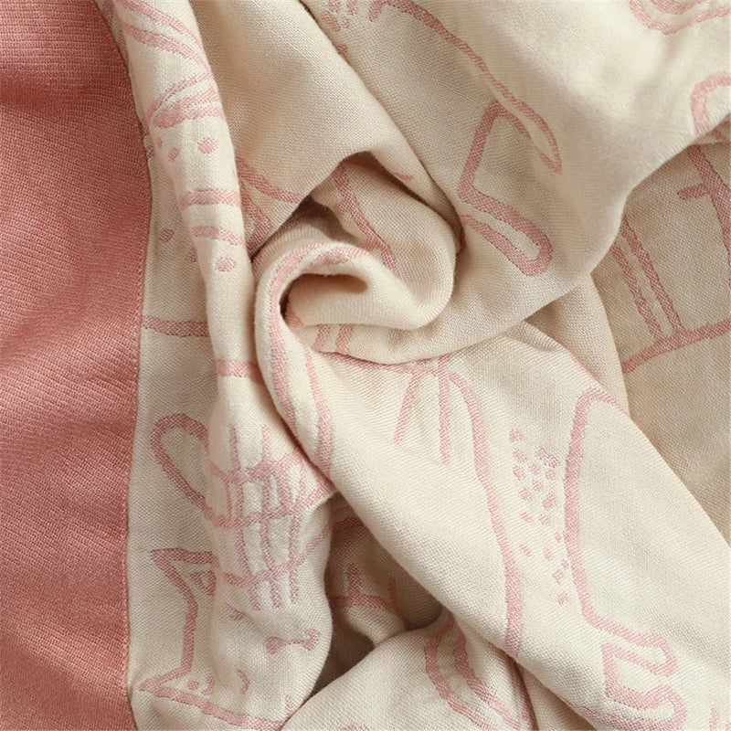 Afralia™ Japanese Summer Cotton Bamboo Blanket - High Quality Bedspread