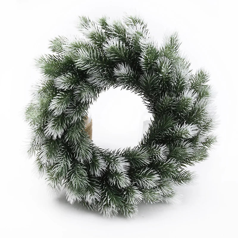 Afralia™ Christmas Wreath Material: Artificial Pine Needle Snowflake for Home Decor & Weddings