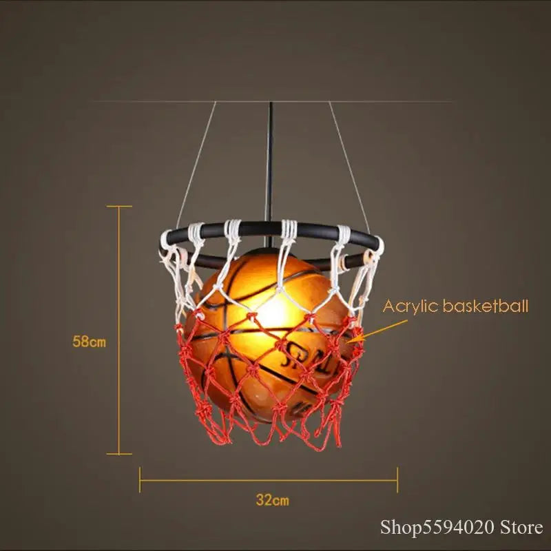 Afralia™ Basketball Pendant Lights Hanging Lamp Home Deco Bar Cafe Shop Living Room Bedroom Kitchen