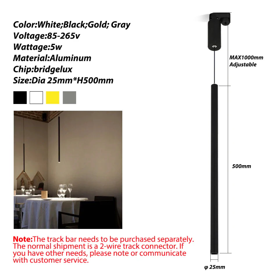 Afralia™ Aluminum LED Ceiling Rail Track Spotlights for Kitchen, Dining, Shop & Bar