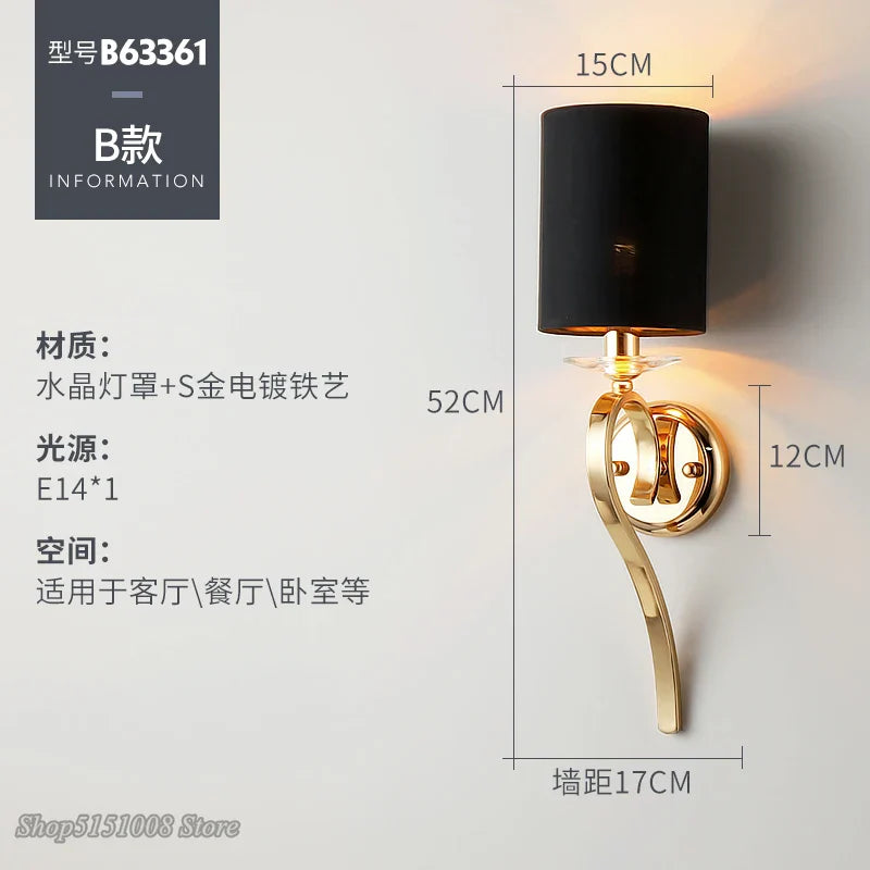 Afralia™ Crystal Gold Wall Lamp: Luxury LED Lighting for Living Room and Bedroom