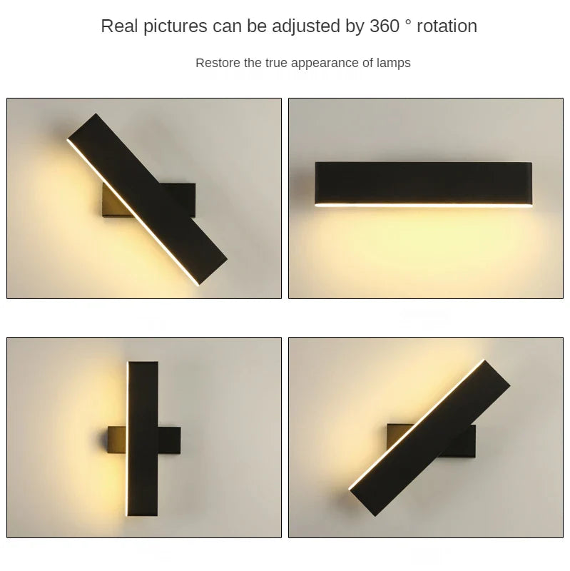 Afralia™ 360 Degree Rotate Wall Lamp for Bedroom Hotel Bedside Sconce Reading Light