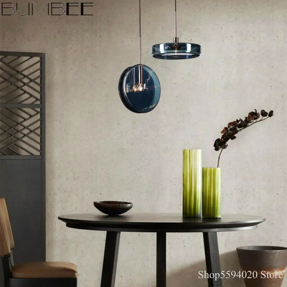 Afralia™ Glass Lustre Pendant Lights for Restaurant Bedroom Bar Cafe Dining Room