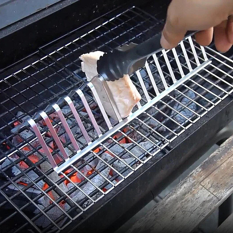 Outside Grill Rack Afralia™ Stainless Steel BBQ Grill Rack for Outdoor Picnics with Porta