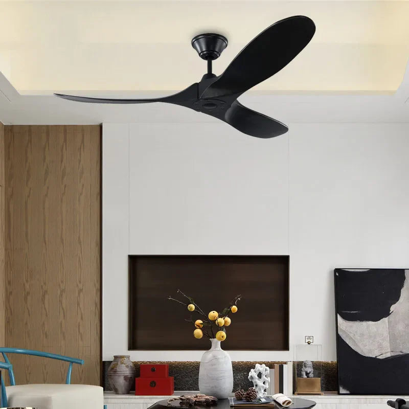 Afralia™ 88" Large Wood Blade Ceiling Fan with Remote Control and DC Motor