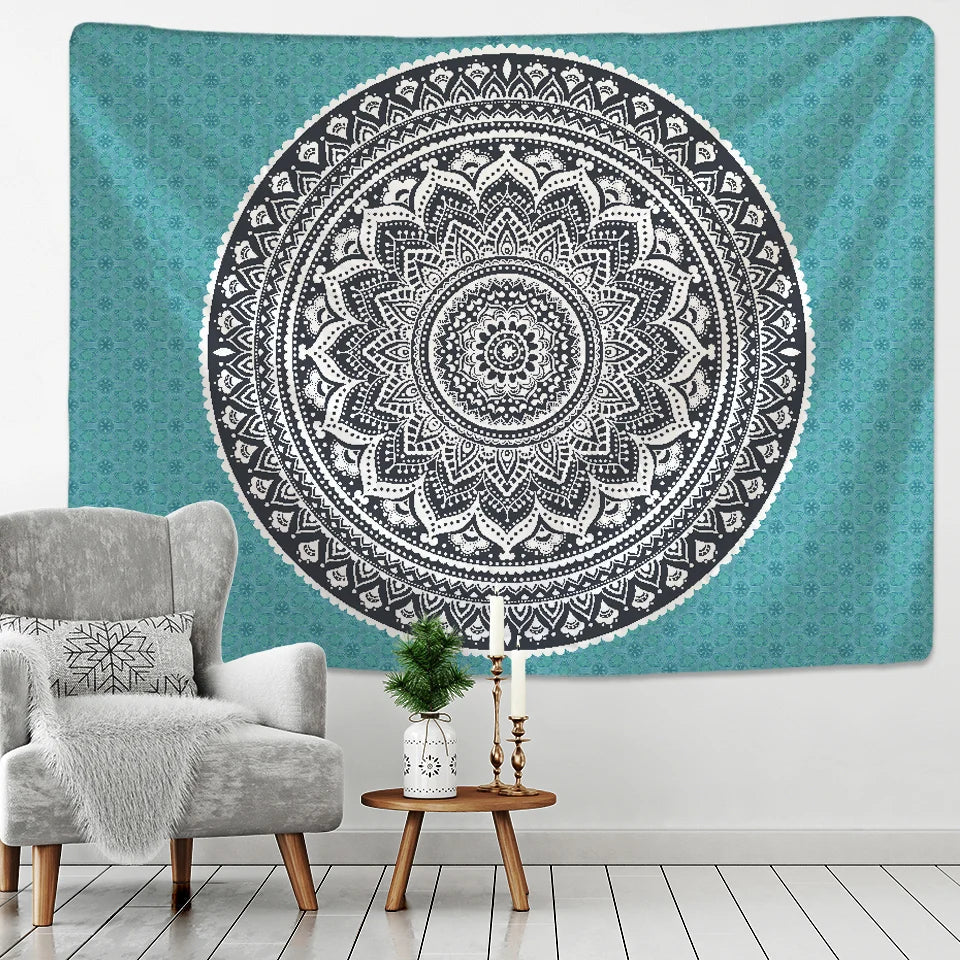 Afralia™ Bohemian Mandala Wall Hanging Tapestry for Home Decor and Yoga
