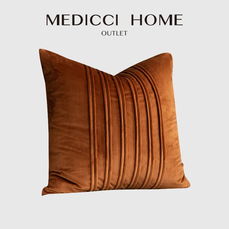 Afralia™ Nordic Velvet Striped Cushion Covers, 50x50cm