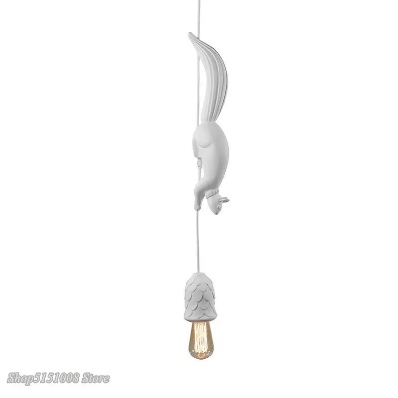 Afralia™ Squirrel Resin Pendant Light with LED for Modern Industrial Decor