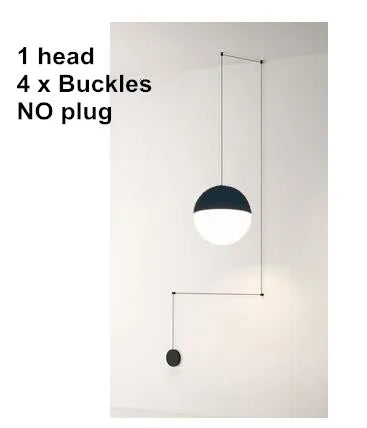 Afralia™ Geometric Glass Ball LED Pendant Chandelier Ceiling Lamp for Living Dining Bedroom