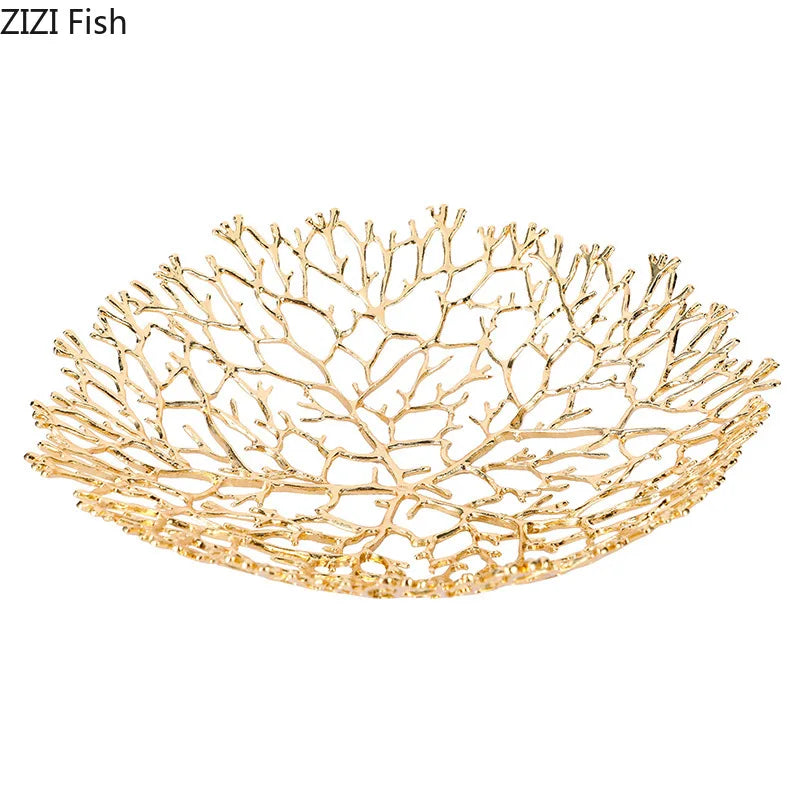 Afralia™ Metal Fruit Plate: Elegant Home Decor & Kitchen Organizer