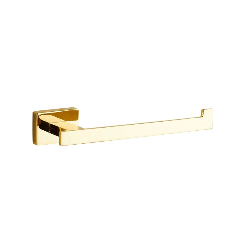 Afralia™ Gold Towel Ranger: Brass Wall Mounted Bathroom Accessory Rack