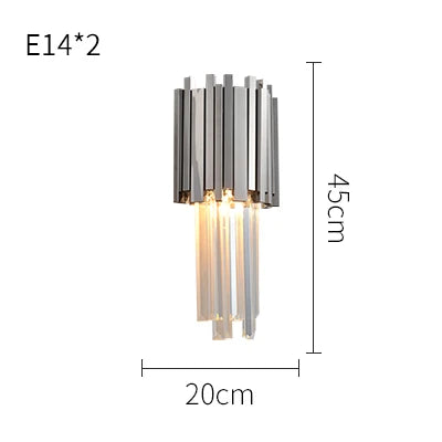 Afralia™ LED Crystal Wall Sconce for Bedroom and Foyer