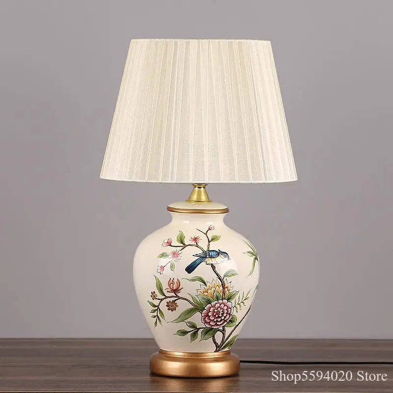 Afralia™ LED Ceramic Table Lamp for Living Room, Bedroom, Study - Home Decor Lighting