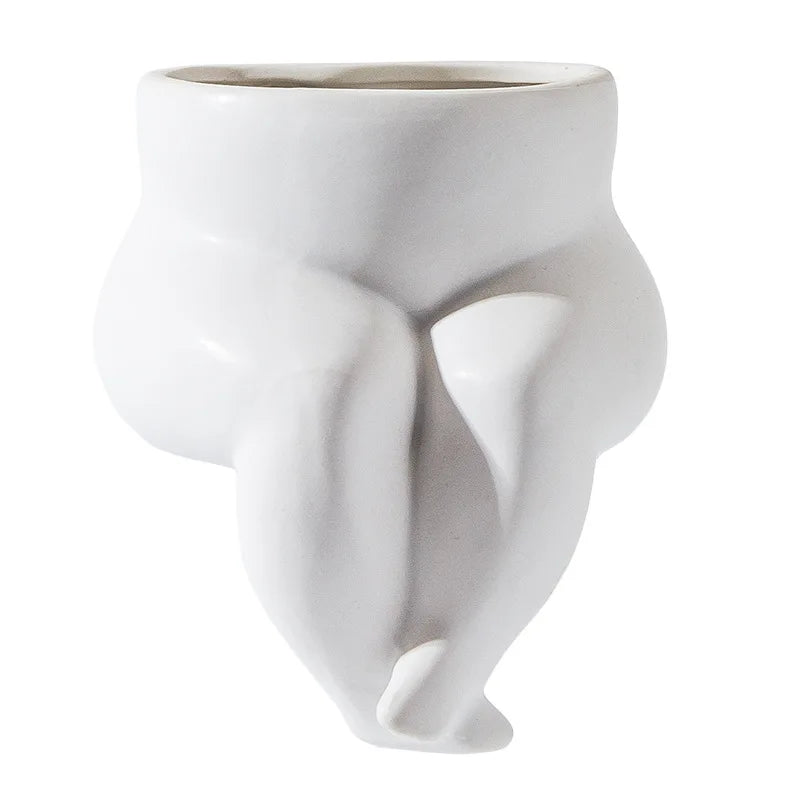 Ceramic Afralia™ Vase Hydroponic Ass Body Art Bust Decorative Flower Pot