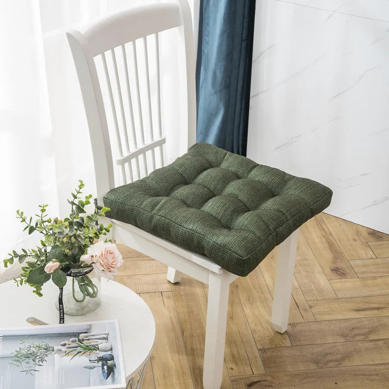 Afralia™ Square Cotton Upholstery Seat Cushion: Soft, Padded, and Lace Up for Office, Home, Car & Garden