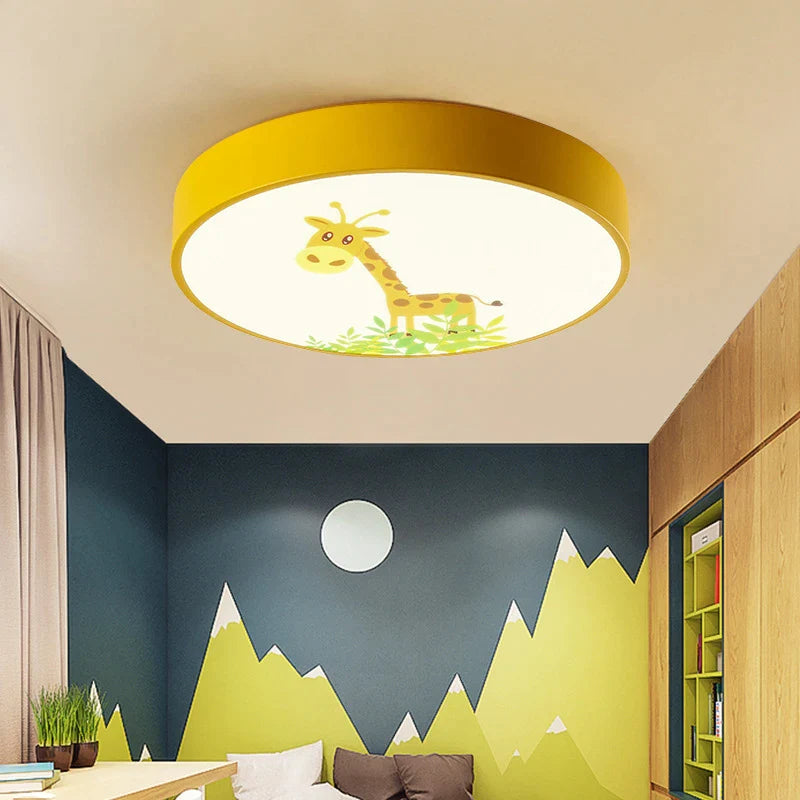 Afralia™ Kids Cartoon Acrylic Ceiling Light with Remote Control LED Girl Children's Room Lighting