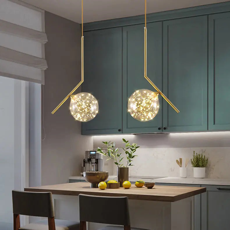 Luxury Glass Ball Pendant Light for Modern Decor by Afralia™