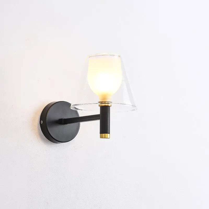 Afralia™ Nordic Glass Wall LED Sconce for Living Room Bedroom Bathroom Decor