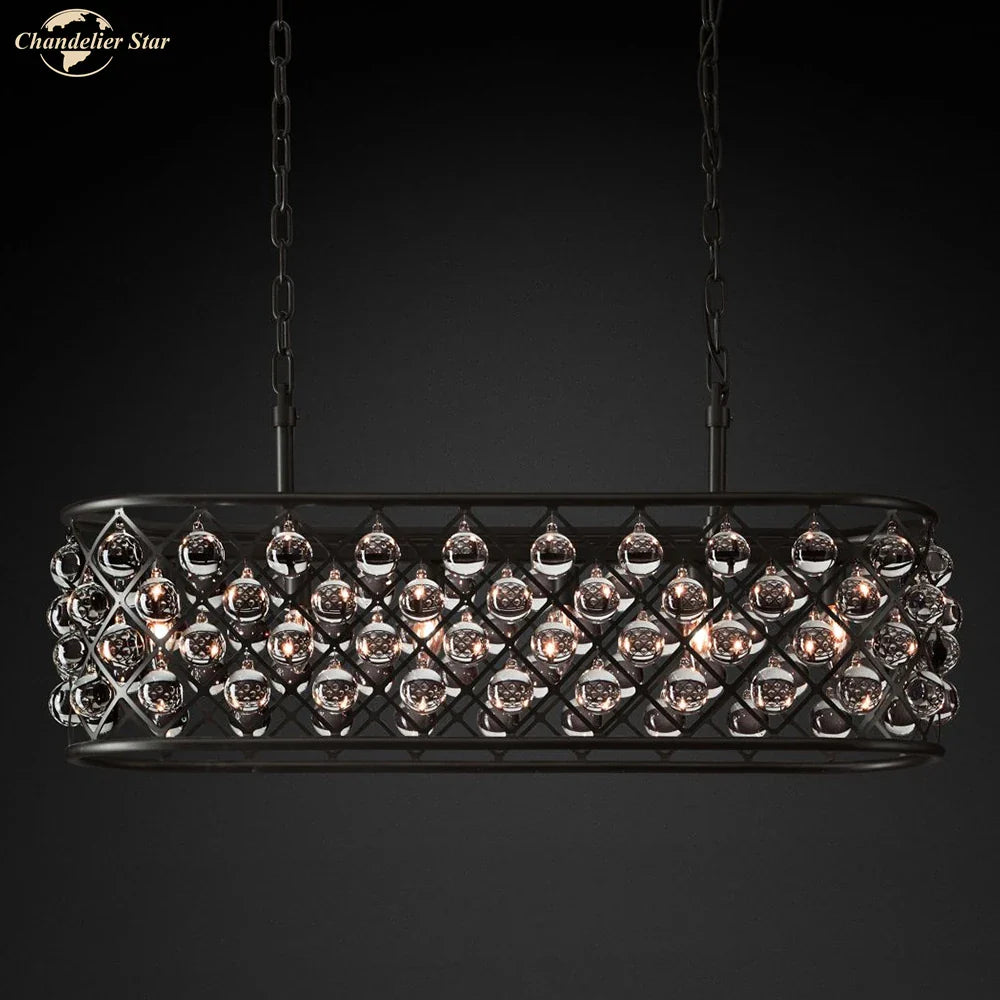 Afralia™ Glass Drop Chandelier Pendant Lights for Living Dining Room