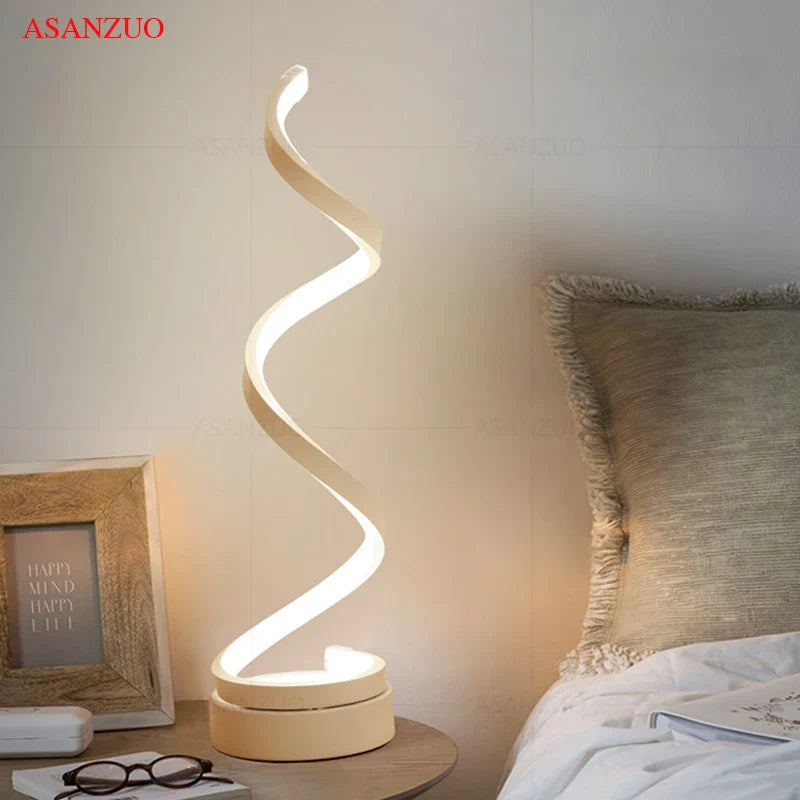 Afralia™ LED Ring Table Lamp: Modern Nordic Bedroom Lighting Fixture