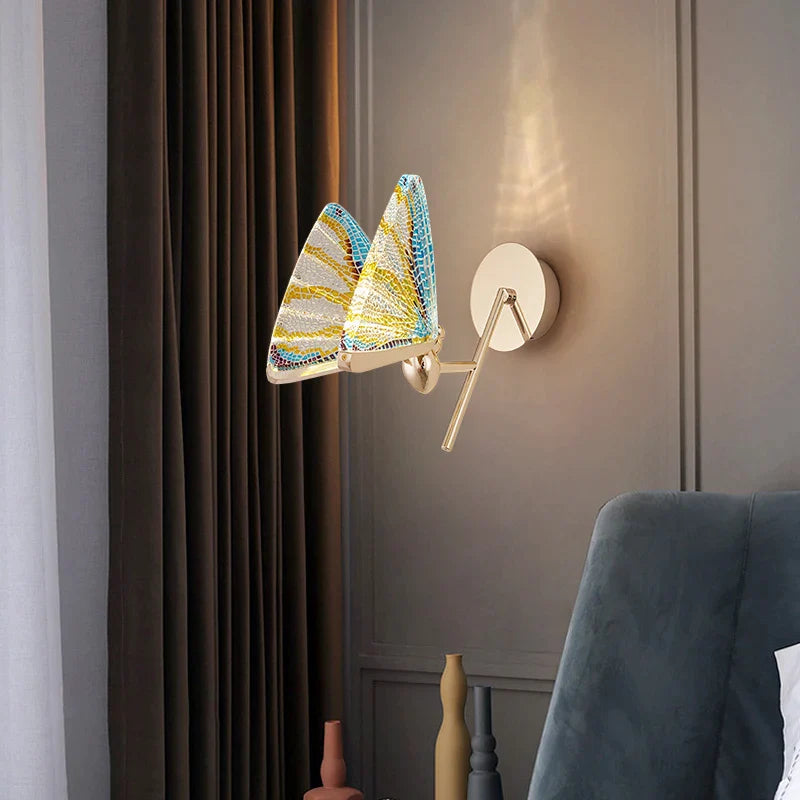 Afralia™ Nordic Butterfly Wall Lamp LED Modern Bedroom Decoration Light