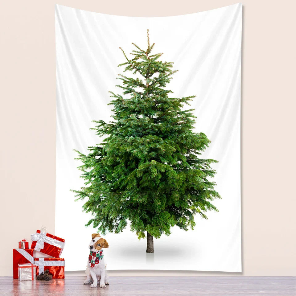 Afralia™ Christmas Tree Bedroom Decoration Wall Tapestry Mattress - Large Bohemian New Year Party Decor