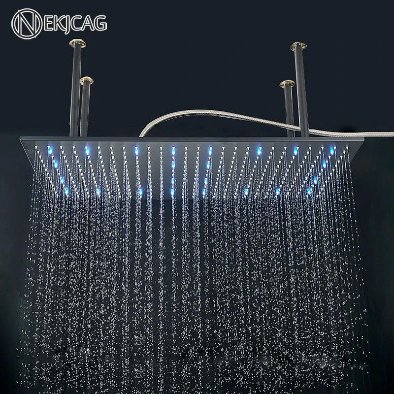 Afralia™ Stainless Steel Ceiling Mount Shower Faucet with Large Rainfall Shower Head