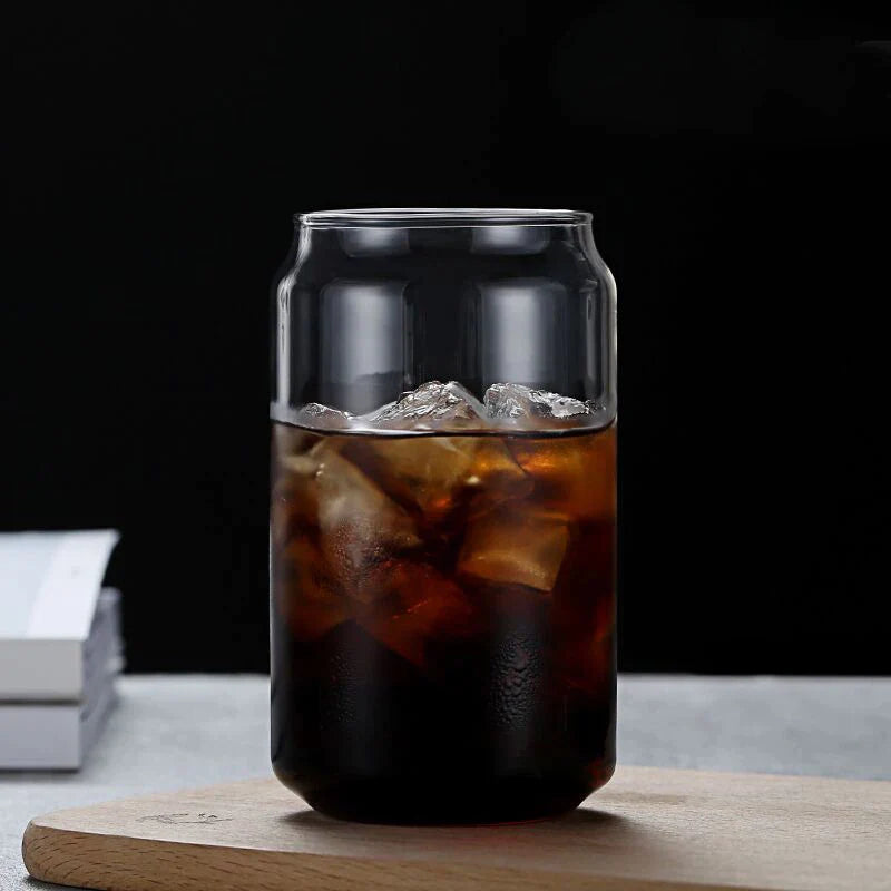 Afralia™ Glass Drink Cup with Bamboo Lid - High Borosilicate Glass Tea Juice Coffee Mug
