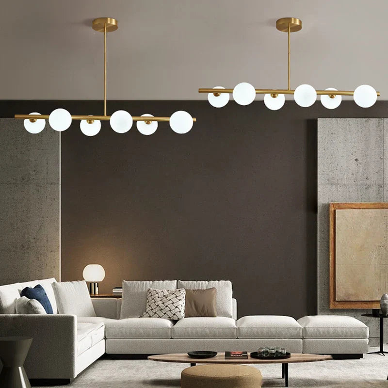 Afralia™ Brass LED Pendant Lights for Home Decor and Indoor Lighting