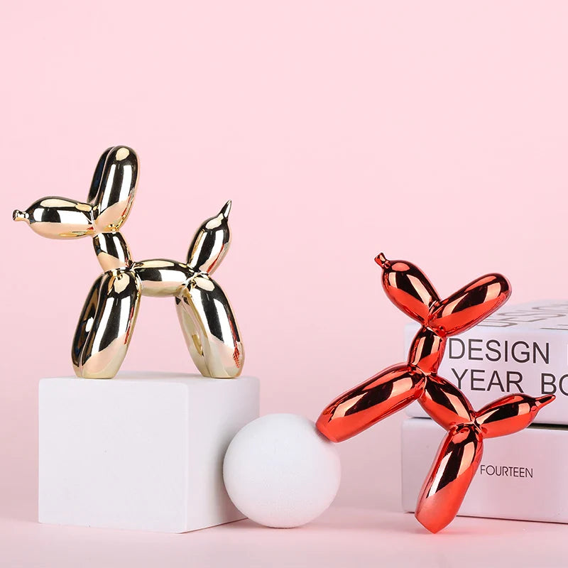 Afralia™ Nordic Resin Dog Sculpture Ornaments for Home Decor & Kids' Gifts