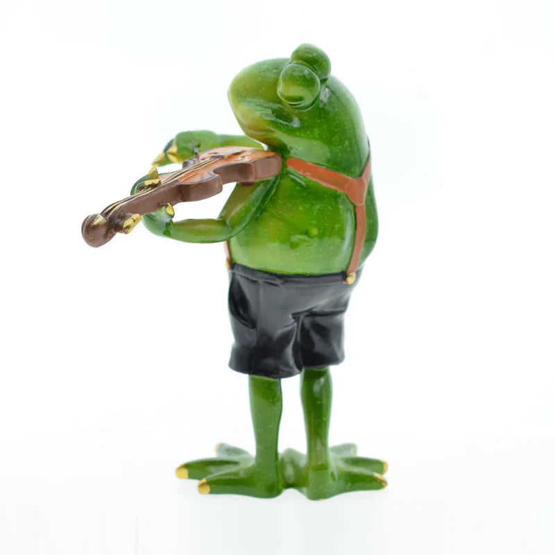 Afralia™ Frog Band Figurine: Modern Nordic Home Decor for Music Lovers