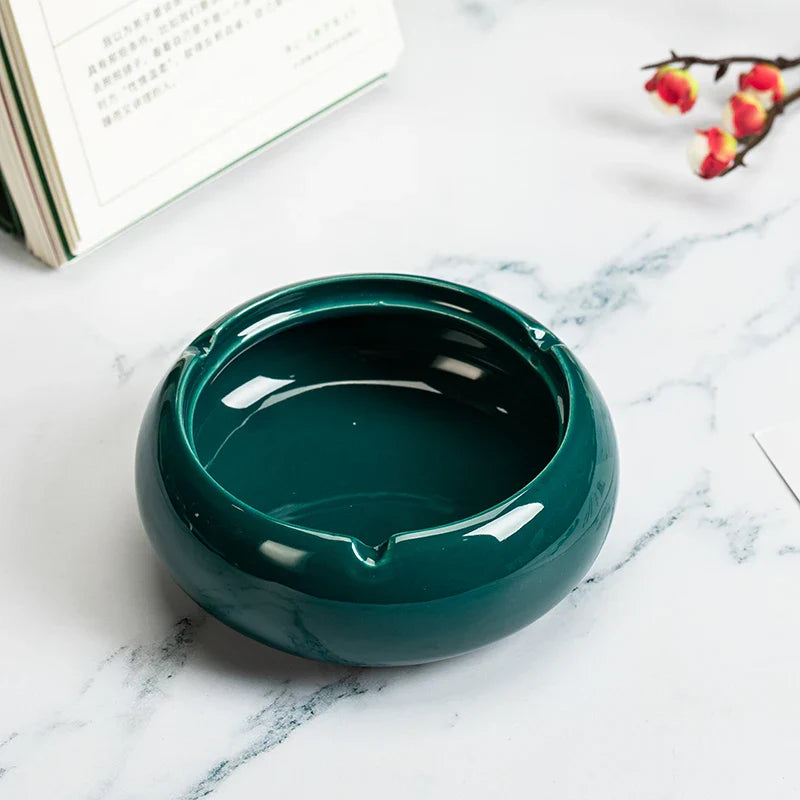 Ceramic Ashtray with Lid for Living Room, Home Decor Afralia™ Gift