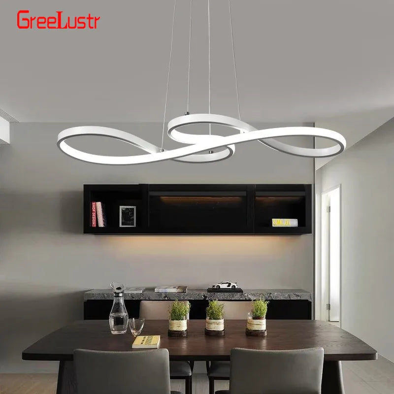 Afralia™ Minimalist LED Pendant Light for Dining Room, Nordic Art Design Ceiling Lamp