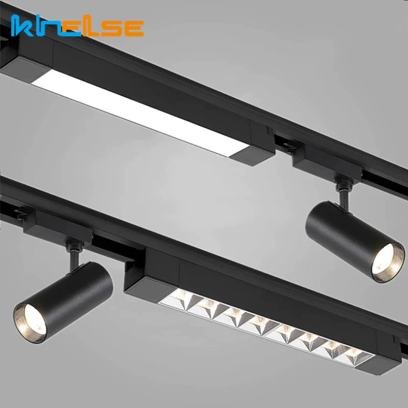 Afralia™ LED Track Lamps: Modern 20/30W Ceiling Rail Floodlight for Living Room, Store Lighting