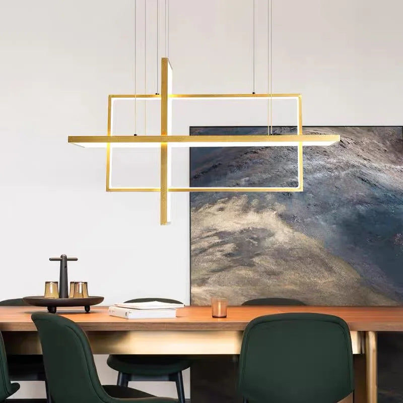 Afralia™ Geometric Aluminum Pendant Lights for Living Bedroom Restaurant Dining Kitchen Home Décor