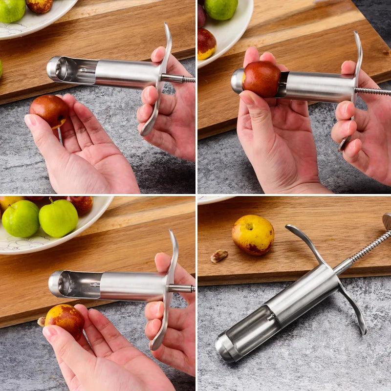 Afralia™ Red Dates Jujube Corer Syringe Tool for Cherry Olive Fruit Core Removal