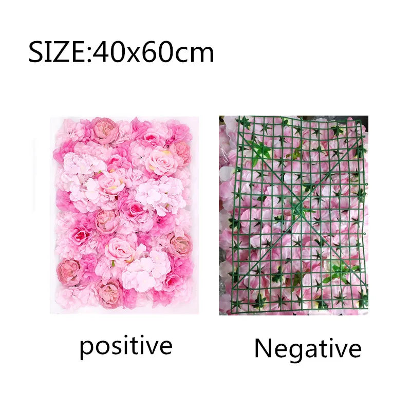 Afralia™ Pink Rose Artificial Flower Wall Decor for Weddings and Events