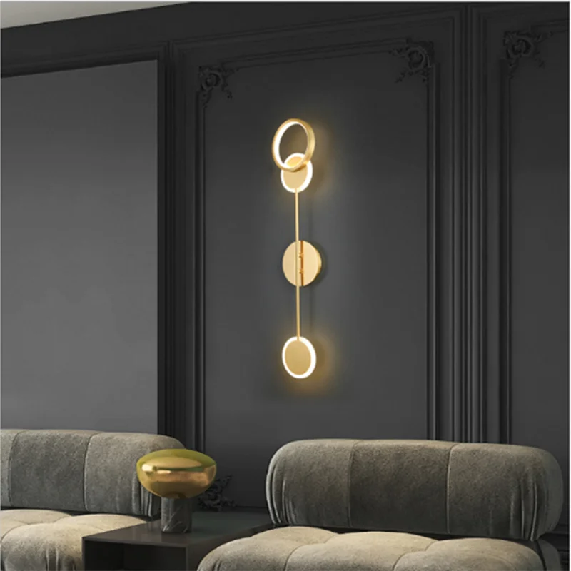 Afralia™ Modern Gold LED Wall Light Sconce for Home Decor