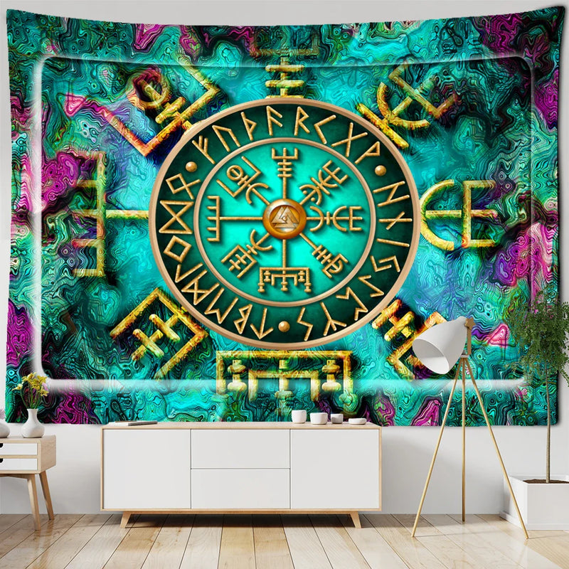 Afralia™ Psychedelic Reaper Wall Tapestry Mystery Decor for Witchcraft Room