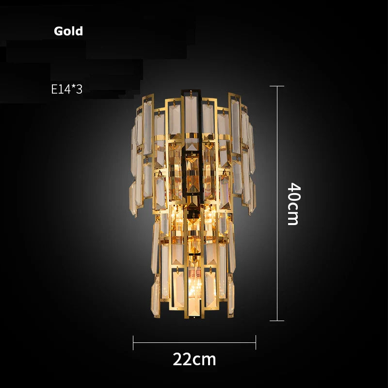 Afralia™ Crystal LED Wall Sconce Light for Bedroom and Corridor