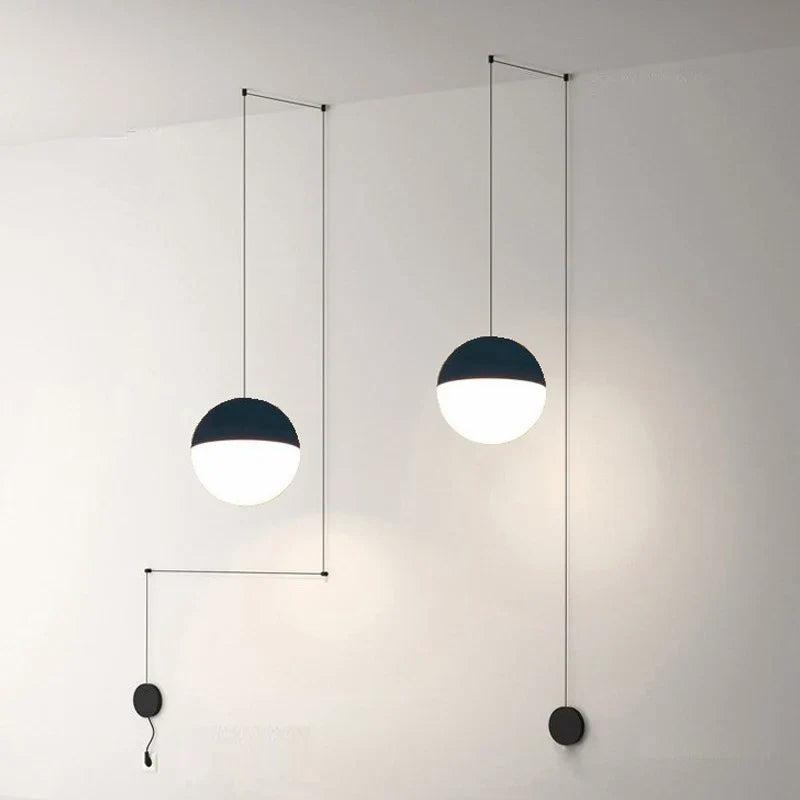 Afralia™ Glass Ball Pendant Lamp LED Chandelier for Kitchen Island Decor