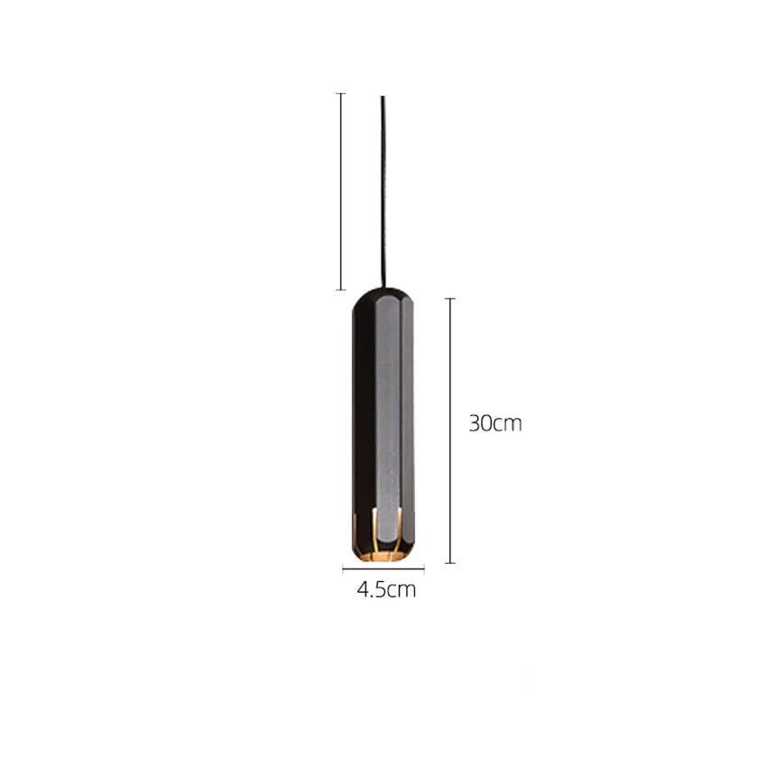 Afralia™ Tube Pendant Lights Minimalist Modern Rose Gold Lamp for Bar Dining Living Room