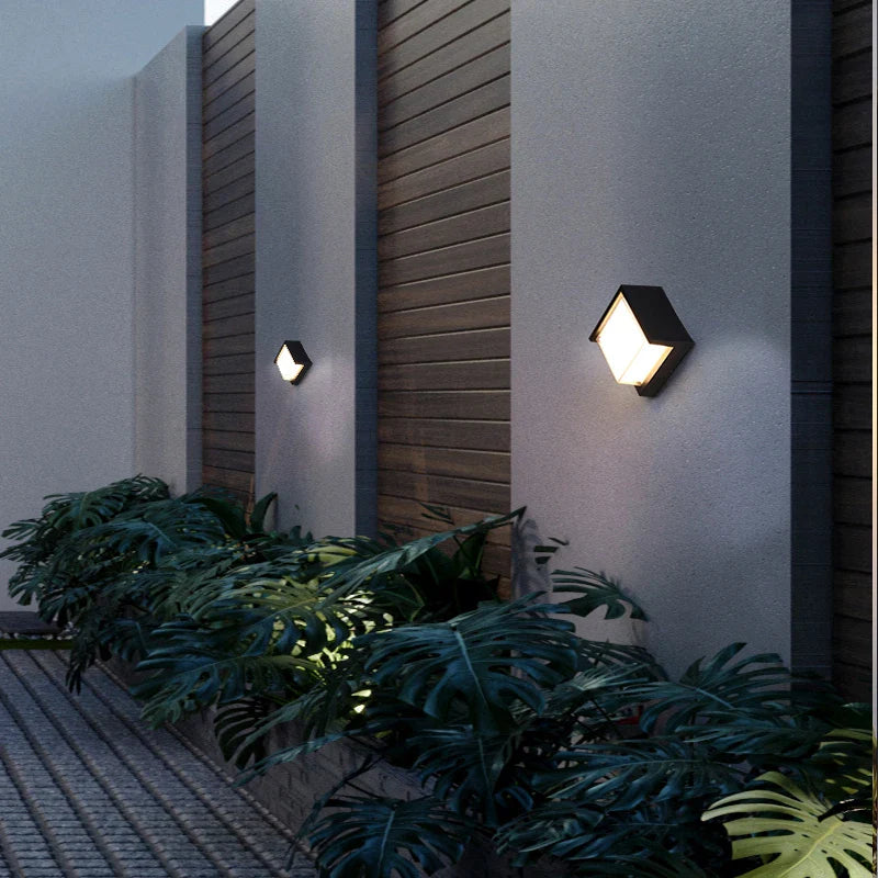 Afralia™ Outdoor LED Wall Lights for Courtyard Patio Garden Front Door, Waterproof & Modern Design