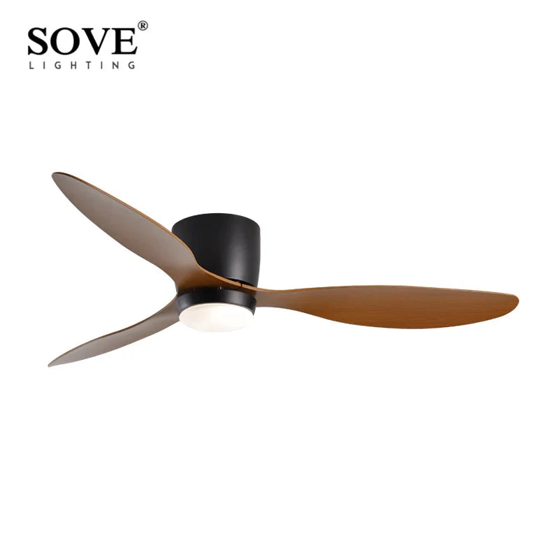 Afralia™ White Ceiling Fan with LED Light and Remote Control