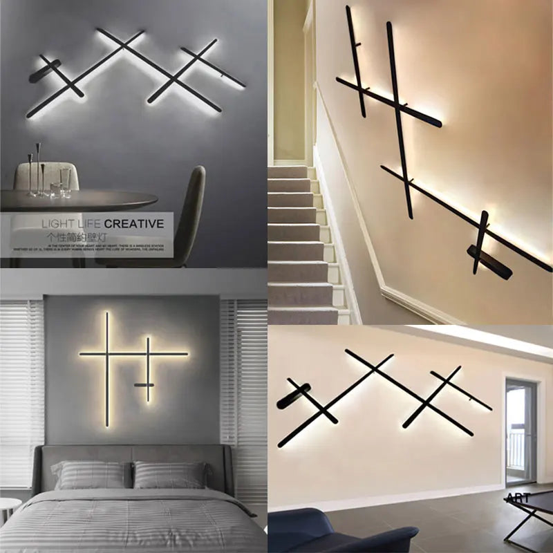 Afralia™ LED Backlight Wall Lamp for Home Decor - Indoor Long Strip Lighting