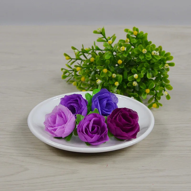 Afralia™ Rose Flower Head: Set of 10 Handmade DIY Wholesale Artificial Flowers.