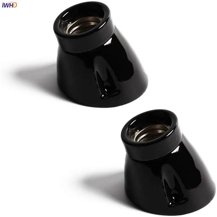 Afralia™ Ceramic E27 Lamp Holder Socket Fitting Vintage Base for Table Light